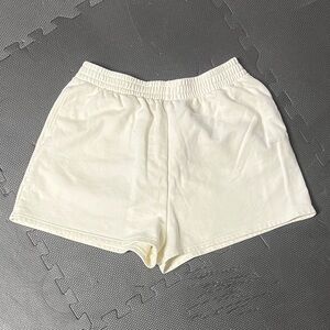 Women's white sweat Shorts